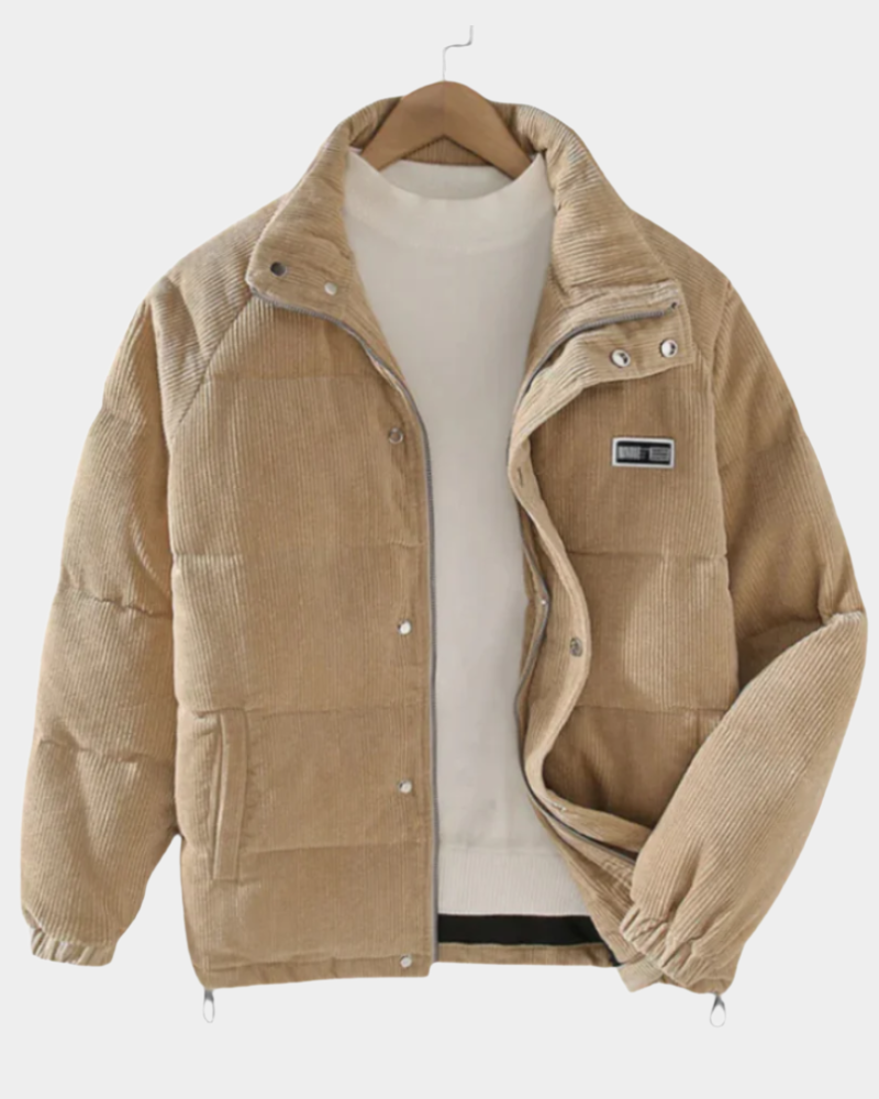 Herren Jacke mit klarem Schnitt für Alltag und Freizeit - Khaki