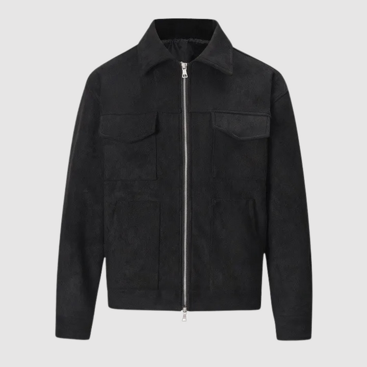 Herren Jacke mit klassischem Schnitt für Alltag und Freizeit - Grau