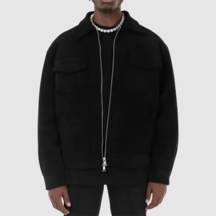 Herren Jacke mit klassischem Schnitt für Alltag und Freizeit - Grau