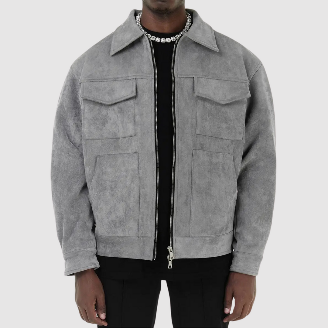Herren Jacke mit klassischem Schnitt für Alltag und Freizeit - Schwarz