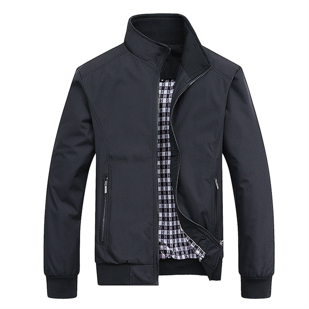 Herren Jacke mit Stehkragen und Reissverschluss