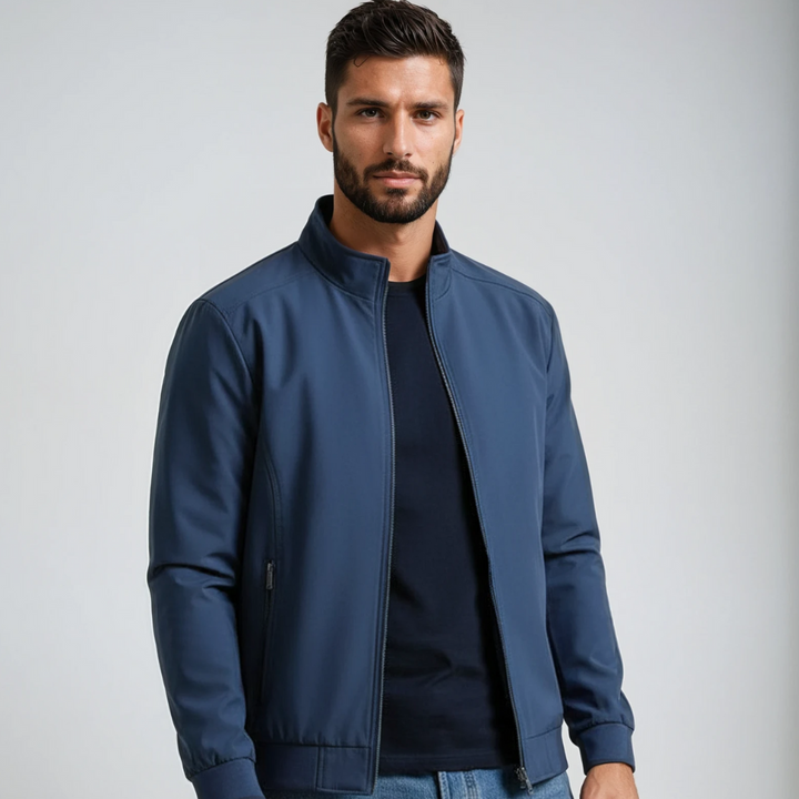 Herren Jacke mit Stehkragen und Reissverschluss
