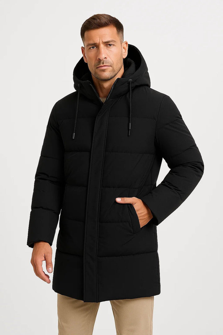 Herren Jacke mit Winter-Design für kalte Tage - Schwarz