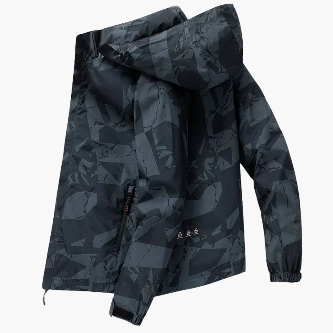 Herren Kapuzenjacke im Camouflagemuster mit Seitentaschen