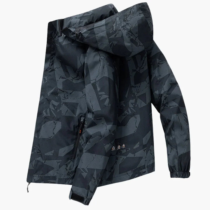 Herren Kapuzenjacke im Camouflagemuster mit Seitentaschen