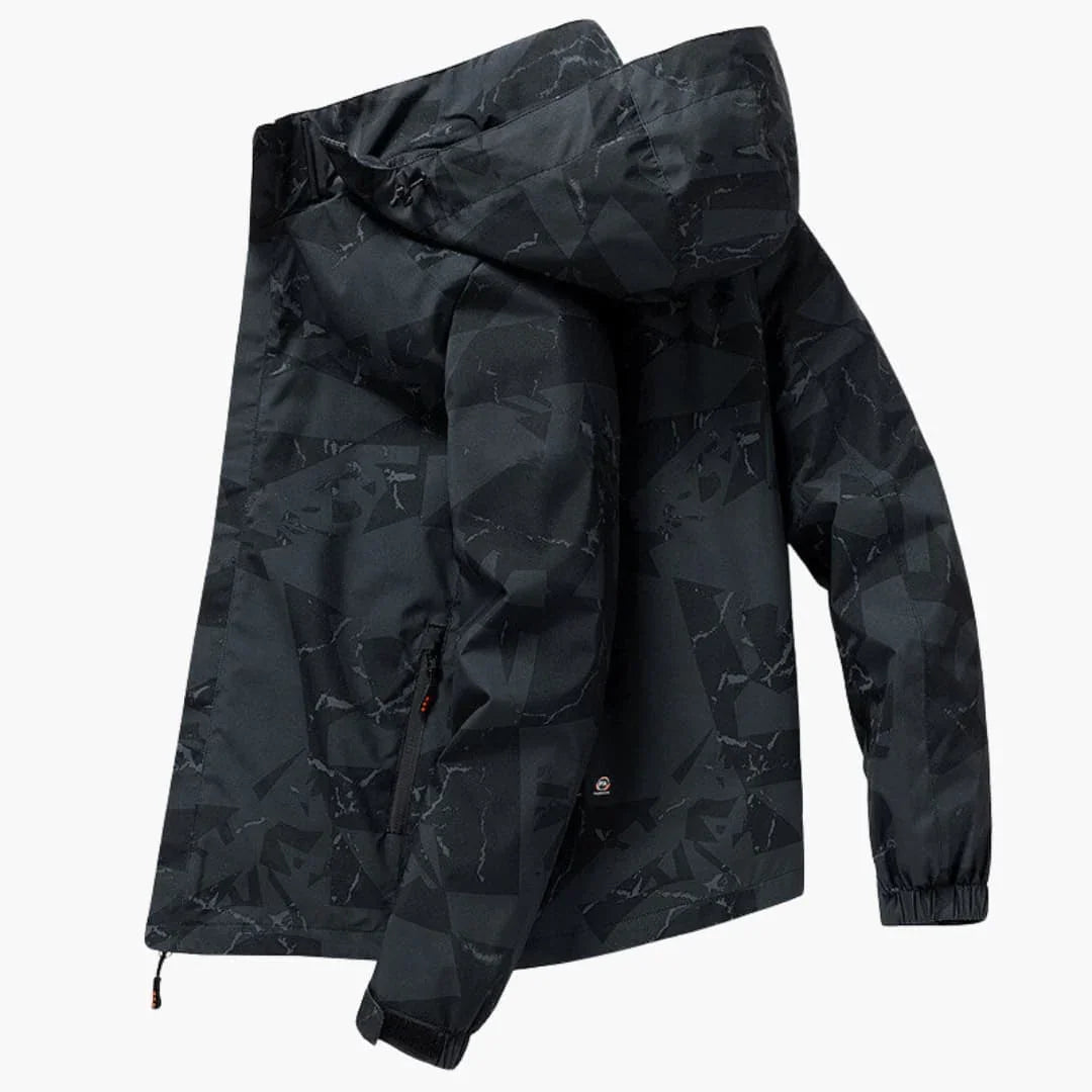 Herren Kapuzenjacke im Camouflagemuster mit Seitentaschen
