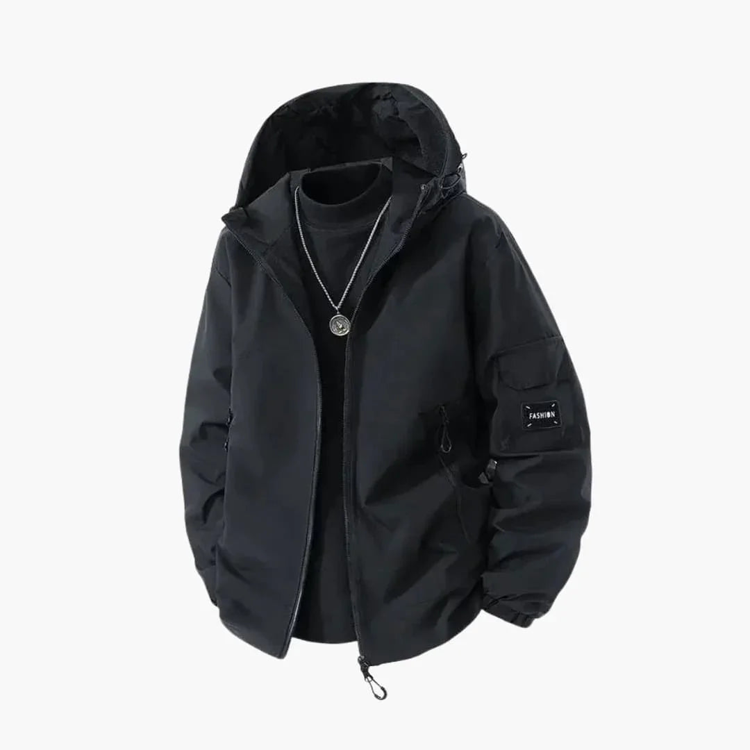 Herren Kapuzenjacke mit Reissverschlusstaschen