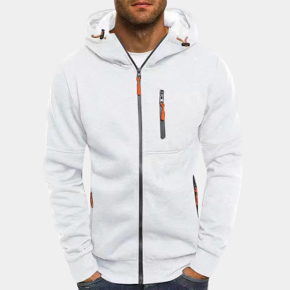 Herren Kapuzenpullover mit Reissverschluss und Kapuze - Dunkelgrau