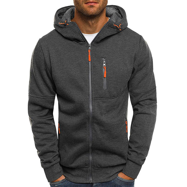 Herren Kapuzenpullover mit Reissverschluss und Kapuze - Schwarz
