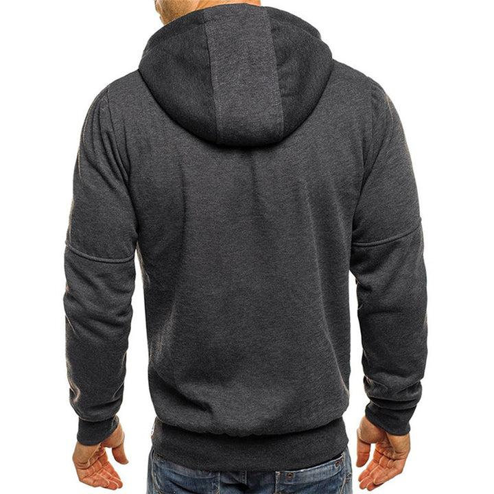Herren Kapuzenpullover mit Reissverschluss und Kapuze - Schwarz