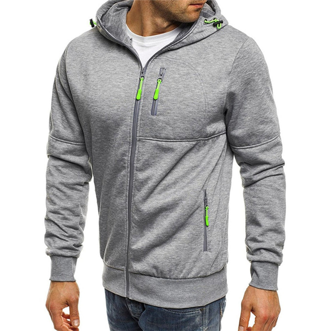 Herren Kapuzenpullover mit Reissverschluss und Kapuze - Schwarz
