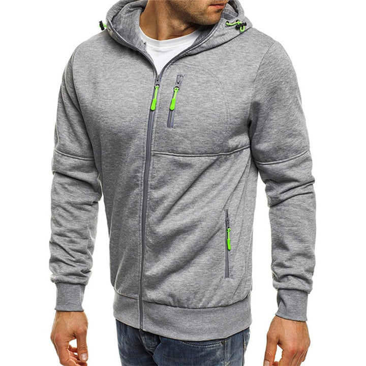 Herren Kapuzenpullover mit Reissverschluss und Kapuze - Schwarz