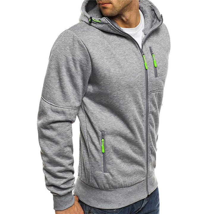 Herren Kapuzenpullover mit Reissverschluss und Kapuze - Dunkelgrau