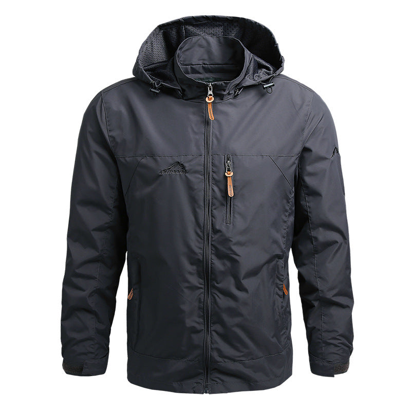Herren Kapuzenpullover mit winddichter Oberfläche und Kapuze - Grün