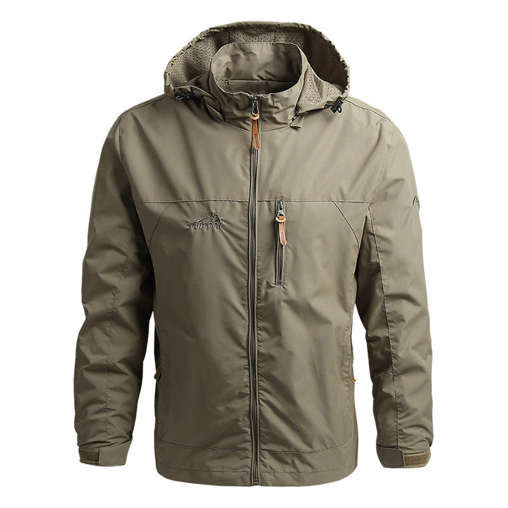Herren Kapuzenpullover mit winddichter Oberfläche und Kapuze - Grün