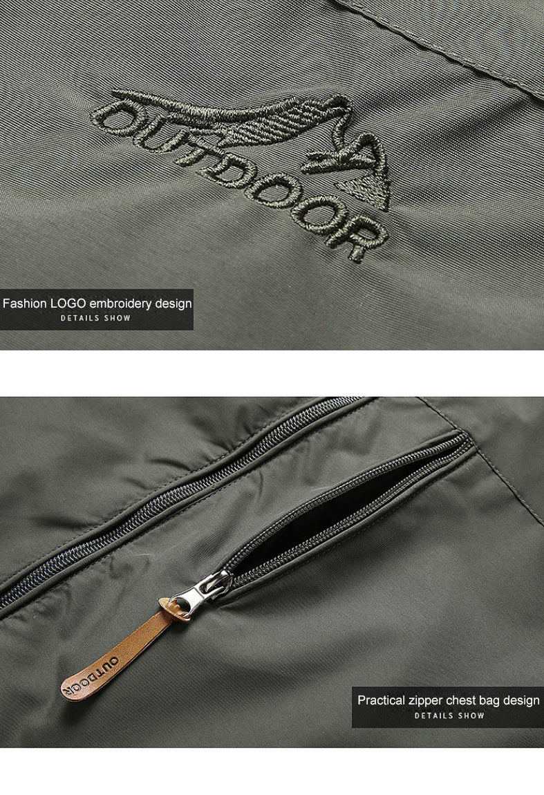 Herren Kapuzenpullover mit winddichter Oberfläche und Kapuze - Grün