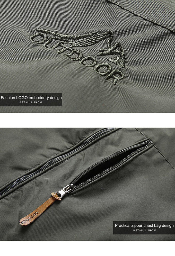 Herren Kapuzenpullover mit winddichter Oberfläche und Kapuze - Grün