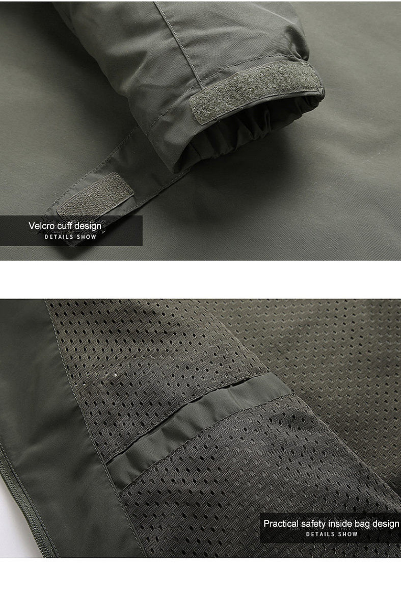 Herren Kapuzenpullover mit winddichter Oberfläche und Kapuze - Grün