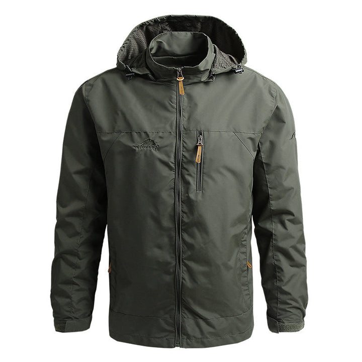 Herren Kapuzenpullover mit winddichter Oberfläche und Kapuze - Grün