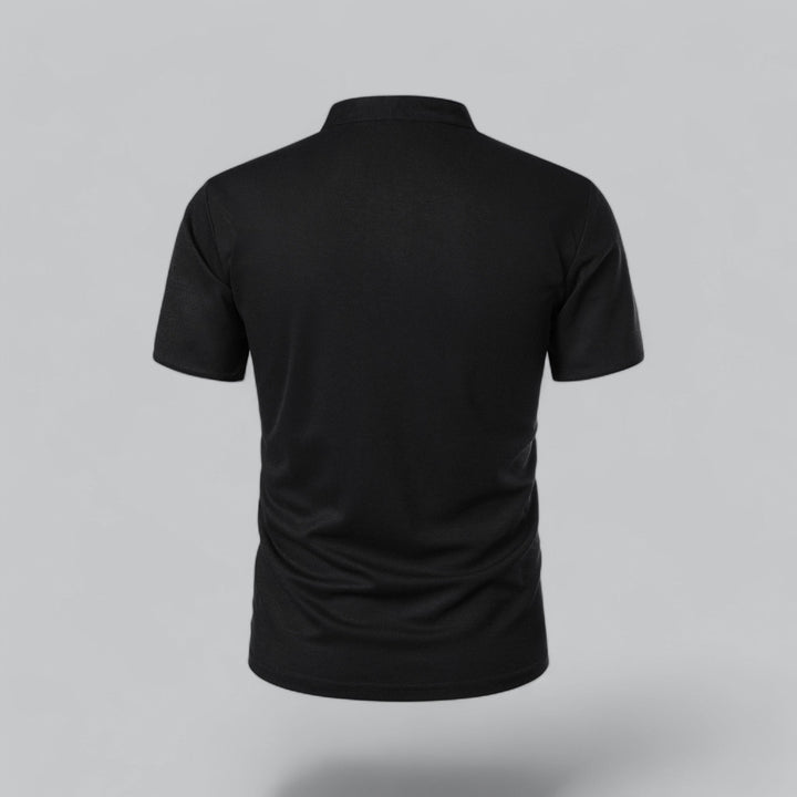 Herren Kragenloses Poloshirt Kurzarm für die Freizeit