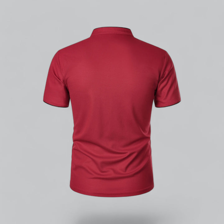 Herren Kragenloses Poloshirt Kurzarm für die Freizeit