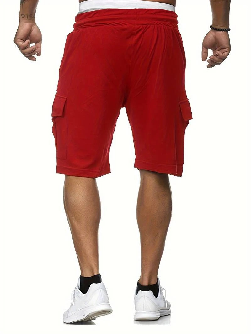 Herren kurze Cargohose Knielänge Multi-Pocket Sommer