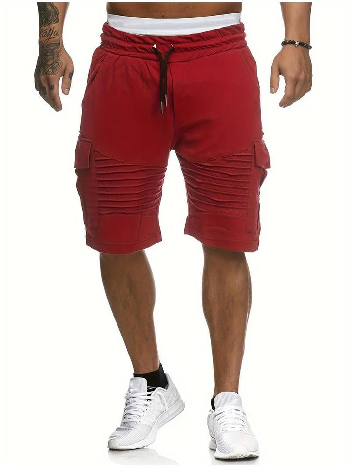 Herren kurze Cargohose Knielänge Multi-Pocket Sommer