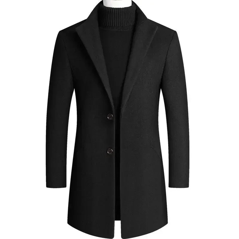 Herren Kurzmantel mit Revers und Knopfleiste