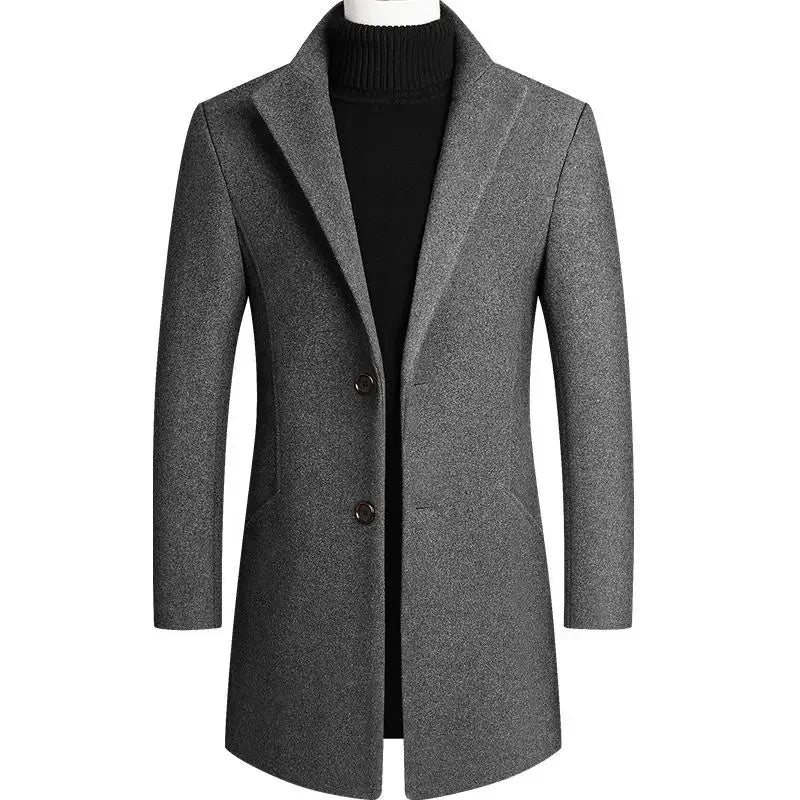 Herren Kurzmantel mit Revers und Knopfleiste