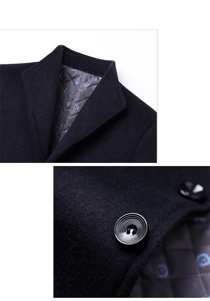 Herren Kurzmantel mit Revers und Knopfleiste
