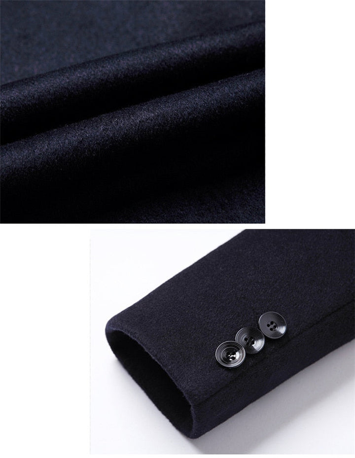Herren Kurzmantel mit Revers und Knopfleiste