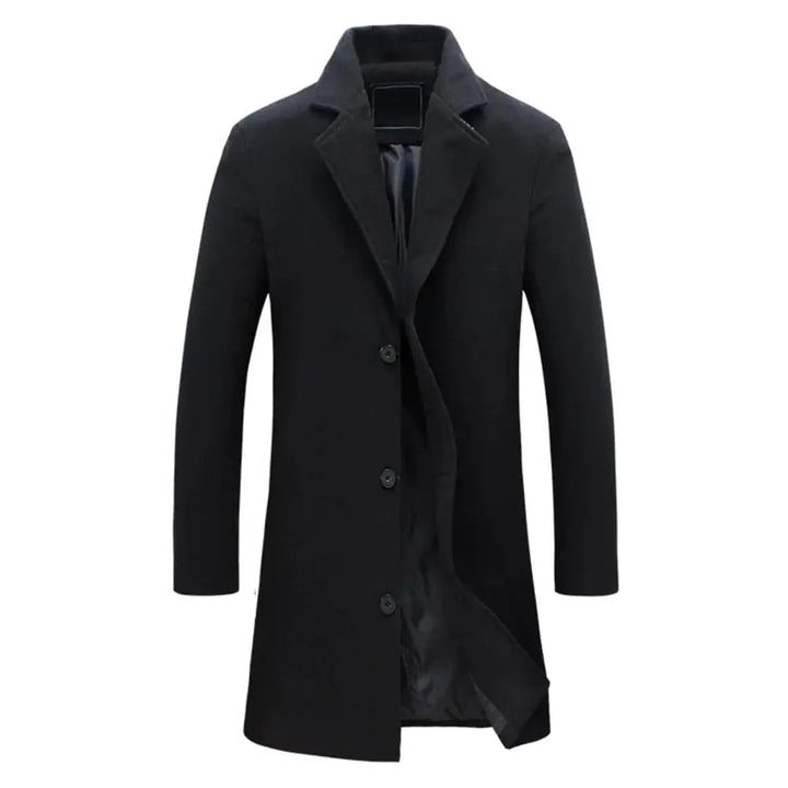 Herren Mantel mit Revers und gerader Passform