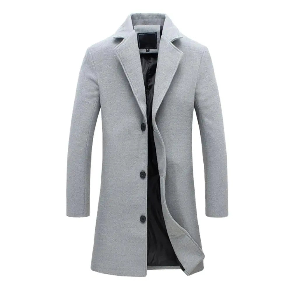 Herren Mantel mit Revers und gerader Passform