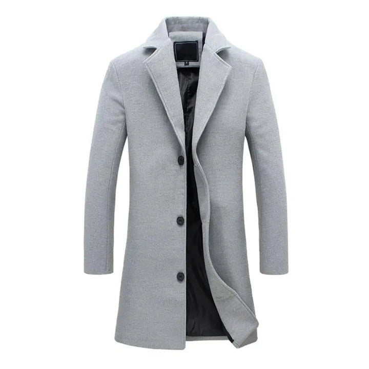 Herren Mantel mit Revers und gerader Passform