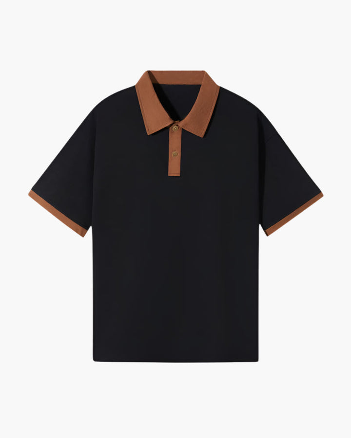 Herren Poloshirt Kurzarm mit Kontrastkragen Sommer