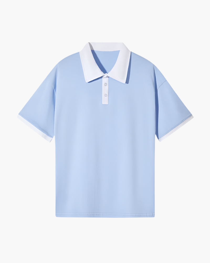 Herren Poloshirt Kurzarm mit Kontrastkragen Sommer