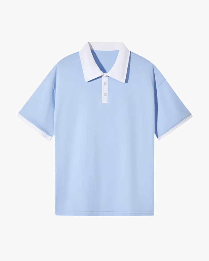 Herren Poloshirt Kurzarm mit Kontrastkragen Sommer