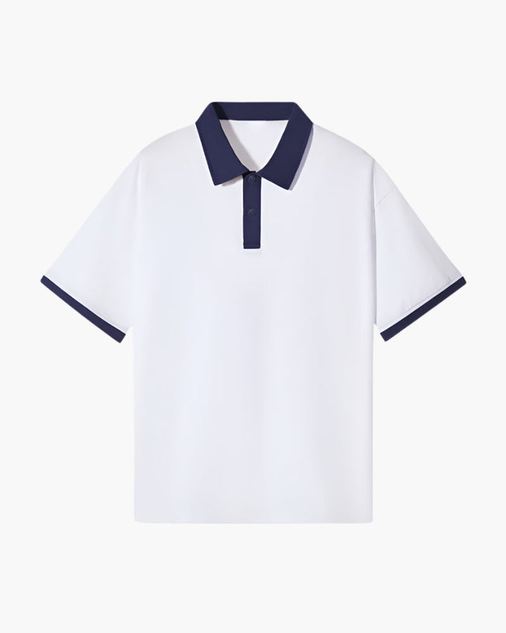 Herren Poloshirt Kurzarm mit Kontrastkragen Sommer