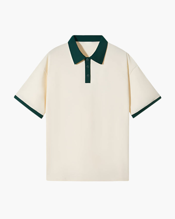 Herren Poloshirt Kurzarm mit Kontrastkragen Sommer