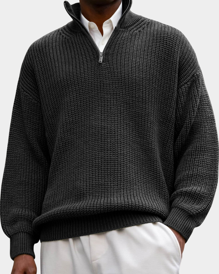 Herren Poloshirt mit langen Ärmeln für den Alltag - Grün