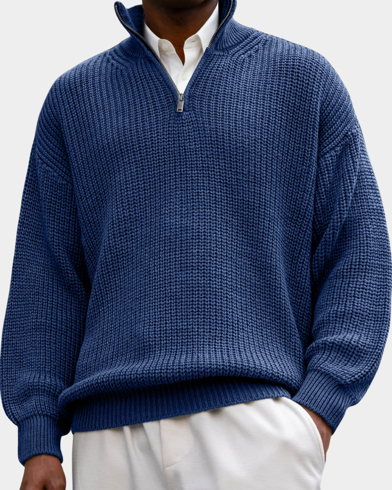 Herren Poloshirt mit langen Ärmeln für den Alltag - Grau