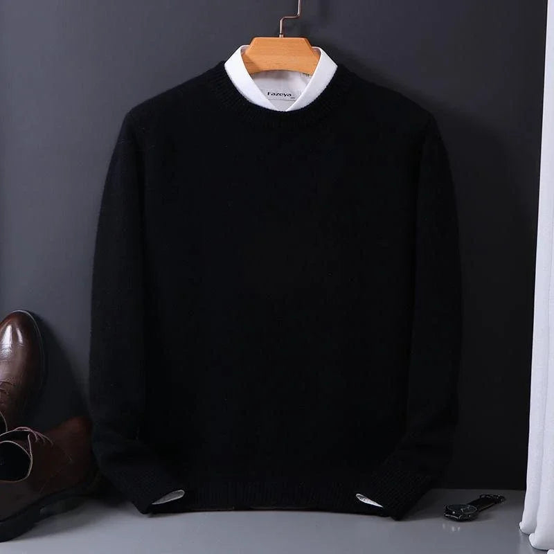 Herren Pullover mit gerippten Bündchen