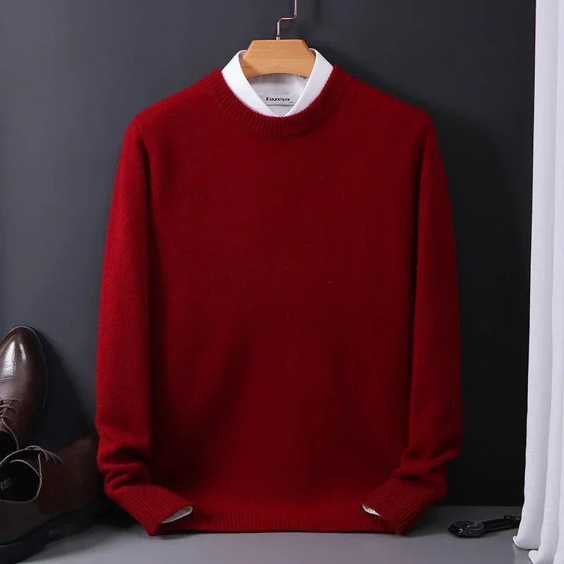 Herren Pullover mit gerippten Bündchen