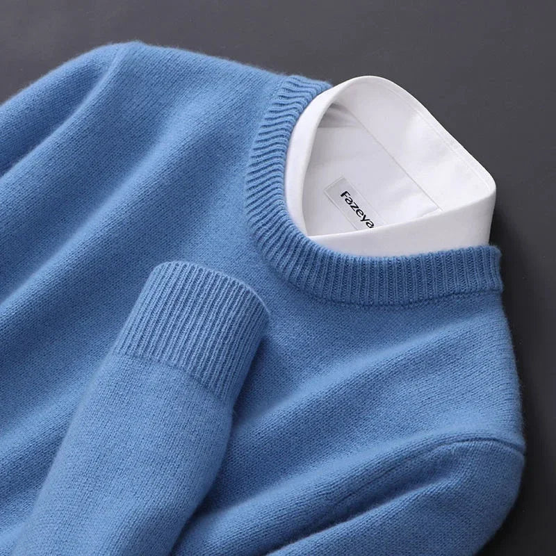 Herren Pullover mit gerippten Bündchen