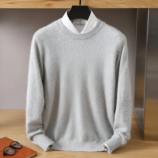 Herren Pullover mit klassischem Rundhalsausschnitt