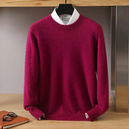 Herren Pullover mit klassischem Rundhalsausschnitt