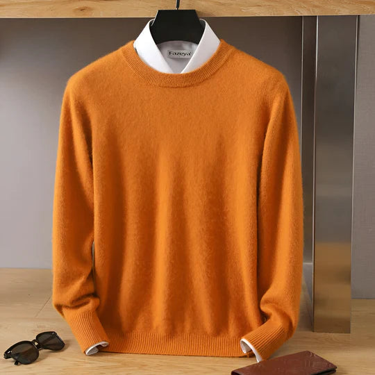 Herren Pullover mit klassischem Rundhalsausschnitt