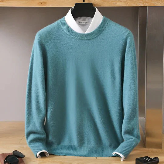 Herren Pullover mit klassischem Rundhalsausschnitt