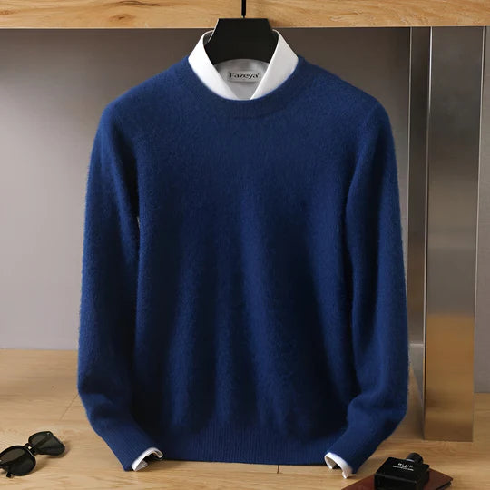Herren Pullover mit klassischem Rundhalsausschnitt