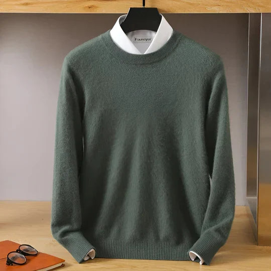 Herren Pullover mit klassischem Rundhalsausschnitt